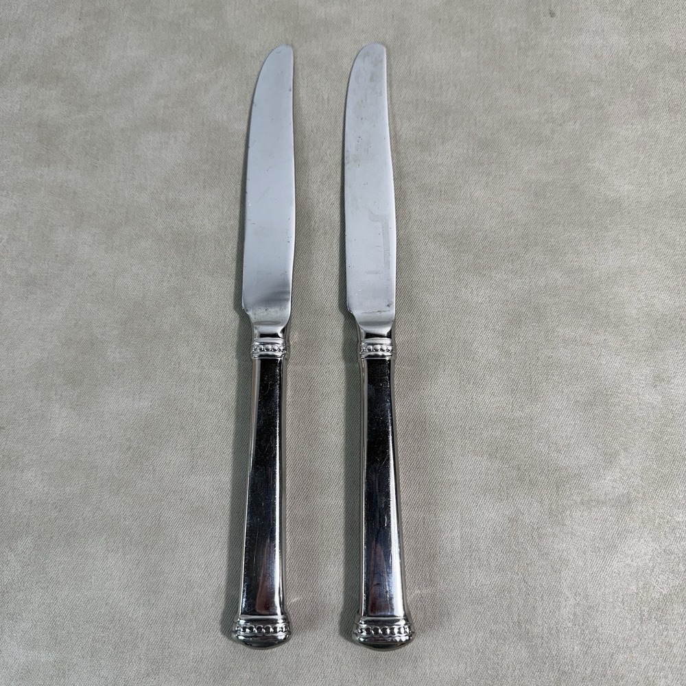 Towle CLASSIQUE BEAD - Set of 2 Dinner Knives 10" Stainless Flatware